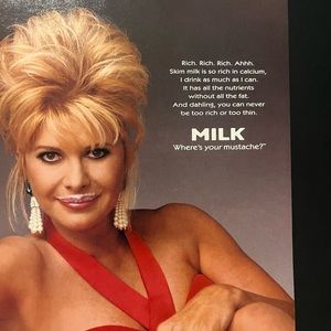 Vintage Milk Ad - IVANA TRUMP